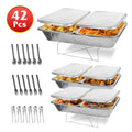 Complete Buffet Catering Set - 42-Piece Disposable with Chafing Pans & Utensils - whimsywagon