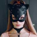 Leather Mask with Rivets | Steampunk Gothic Costume Mask