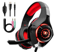 Wireless cj gaming headset with microphone and surround sound, designed for PC and console gaming, featuring over-ear headphones and adjustable fit.
