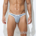 Men's CJ summer low-rise underwear in lightweight, thin fabric with a sexy fit, shown in a close-up front view.