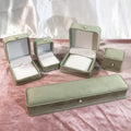 Flannel Jewelry Box with Pearl Buckle - Decorative Storage Case for Earrings & Rings