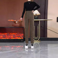 Velvet Thermal Pants - Fleece-Lined for Autumn & Winter