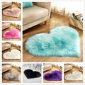 Fluffy Heart Rug for Bedroom | Plush Shaggy Non-Slip Carpet Pad for Girls Room & Decor