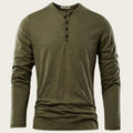 Cotton Long Sleeve T-Shirt - Solid Color Casual Wear