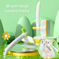 cj self-cleaning pet slicker brush for dogs and cats, featuring fine metal bristles for grooming long hair effectively
