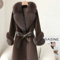 Thickened Faux Mink Coat With Large Fur Collar For Women