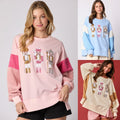 Sequined Christmas Sweatshirt - Soldier Design for Women, Multicolor