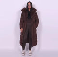 Womens Stylish Warm Coat With A Fur Collar