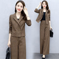 Western Style Two-Piece Set | Lattice Print Cropped Pants & Boho Top