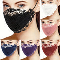 Six washable lace face masks for women from CJ, featuring sexy and cute designs in a stylish set.