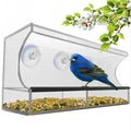Acrylic Bird Feeder | Clear Window or Garden Mount for Wild Birds