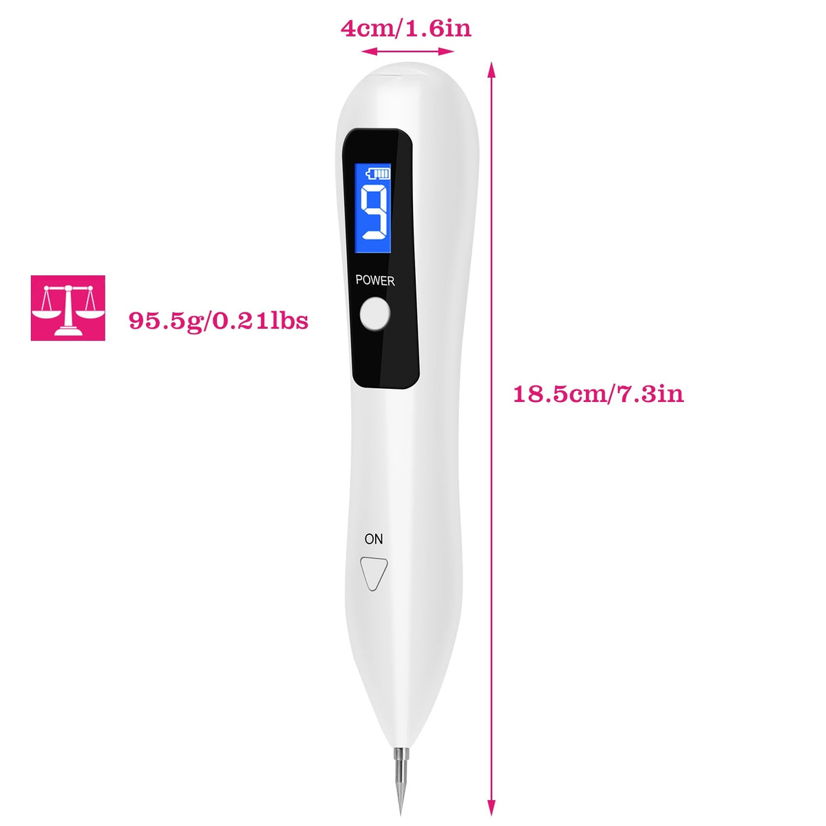 Professional Skin Tag Remover Kit - LCD Display with 6 Replaceable Tip ...