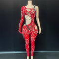 Pearl Chain Jumpsuit for Women - Sexy Cutout One-Piece
