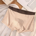Mid-waist Breathable Mesh Bottom Crotch Non-printing Color Cotton Boxer Briefs Men - whimsywagon