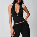 Womens Plus-Size Fashionable Sassy Halterneck Camisole Tank Top - whimsywagon