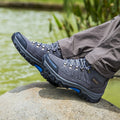 Casual men's hiking and mountaineering shoes by CJ, outdoor winter and autumn boots with rugged soles and waterproof design.
