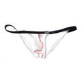 Micro transparent ice silk men's triangle underwear by cj, showing a sleek, lightweight, and breathable design with a smooth fit.