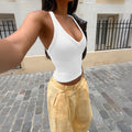 Womens Solid-Color Casual Slim-fit Camisole - whimsywagon