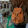 Women’s Frosted Backpack – Stylish Soft Suede Casual Bag