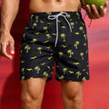 Mens Printed Beach Hawaiian Casual Shorts - whimsywagon