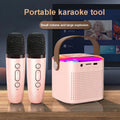 Bluetooth Karaoke Machine | Speaker System with 2 Wireless Microphones & RGB Lights for Home Family Singing