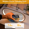 3-in-1 Bedside Lamp with Wireless Charger & Digital Clock - Touch Control Dimmable LED Desk Light - whimsywagon