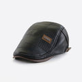 PU Leather Baseball Cap - Fleece Lined & Winter Warm
