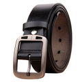 Classic Men's Leather Belt - With an Antique Finish Buckle, Perfect Gift