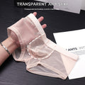 Men's ice silk net yarn underwear by CJ, thin and breathable 20D fabric, close-up of lightweight, comfortable underwear.