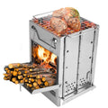 Portable Folding Charcoal Stove - Compact Backpacking Stove with Carry Bag for Camping & Hiking - whimsywagon
