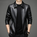 Thin Fleece Leather Jacket for Men - Soft Lined Jacket