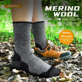 Thermal Merino Wool Socks - All-Season Hiking Socks for Men & Women, Odor Resistant
