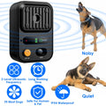 cj ultrasonic anti-bark device in black or green, rechargeable waterproof dog trainer with 33ft range, suitable for all dog sizes