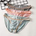 Men's ice silk underwear by CJ with butt-lift and hip design, featuring smooth, breathable fabric and snug fit for comfort.