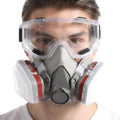6200 Reusable Half Face Respirator Mask | Gas Mask with Anti-Fog Safety Goggles for Painting, Spray & Polishing Work - whimsywagon