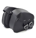 Black PU Leather Motorcycle Saddlebags – Luggage Saddle Pouch Bags