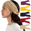 Knotted Yoga Headband | Wide Elastic Sports Band for Women & Girls