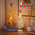 LED Christmas Tree Spiral Light | Wrought Iron Table Ornament Desk Lamp