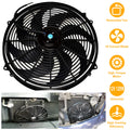 120W Electric Radiator Fan - 16 Inch 12V Cooling Fan with 10 Blades & Mounting Kit - whimsywagon