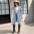 Women's Mid-Length French Hepburn Style Retro Slim Wool Coat