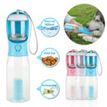 3-in-1 Portable Pet Water Bottle | Leak-Proof Travel Bowl with Food Storage & Bag Dispenser