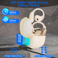 Open Ear Wireless Earbuds V5.4 - LED Display Charging Case, 300H Playtime, IPX5 Waterproof for Sports - whimsywagon