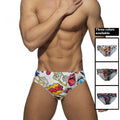 Men's printed quick-drying underwear by CJ, featuring anti-embarrassment design and comfortable fit.