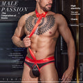 CJ Fake Mother lace-up one-piece sexy underwear featuring lace-up design and revealing details, shown from the front.
