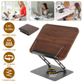 Adjustable Book Stand - Foldable Wood Holder with 360° Rotating Base - whimsywagon