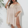 Sexy Beach Dress - Sheer Chiffon with V-Neck & Tassels
