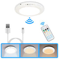 Rechargeable Magnetic Ceiling Light - Motion Sensor & Stepless Dimming | Wireless, with Timer & Remote for Closet, Stairs, Garage - whimsywagon