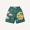 Retro Plus Size Loose Sports Knee Length Shorts - whimsywagon
