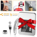 Wine Bottle Opener Set 3-Piece - Corkscrew with Foil Cutter & Drip Stopper - whimsywagon