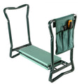 cj foldable garden kneeler and seat with soft pad and tool pouch, portable 2-in-1 gardening bench for comfort and convenience